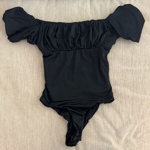 Princess Polly Black Off-Shoulder Bodysuit
